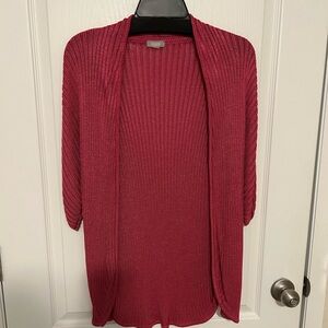 Women's Open Front Cardigan Sweater - Red